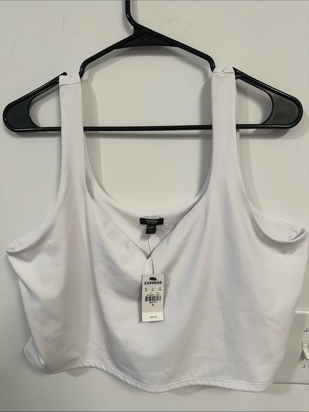 Express White Scoop Neck Cropped Tank